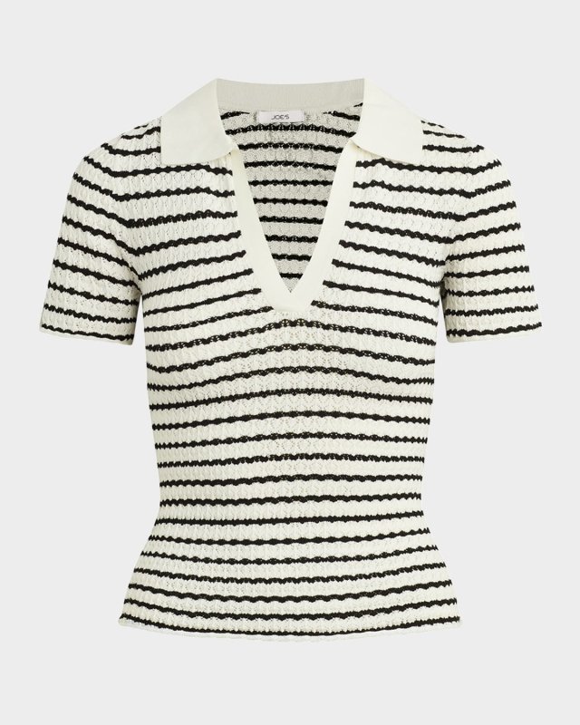 The Jess Pointelle Polo Shirt